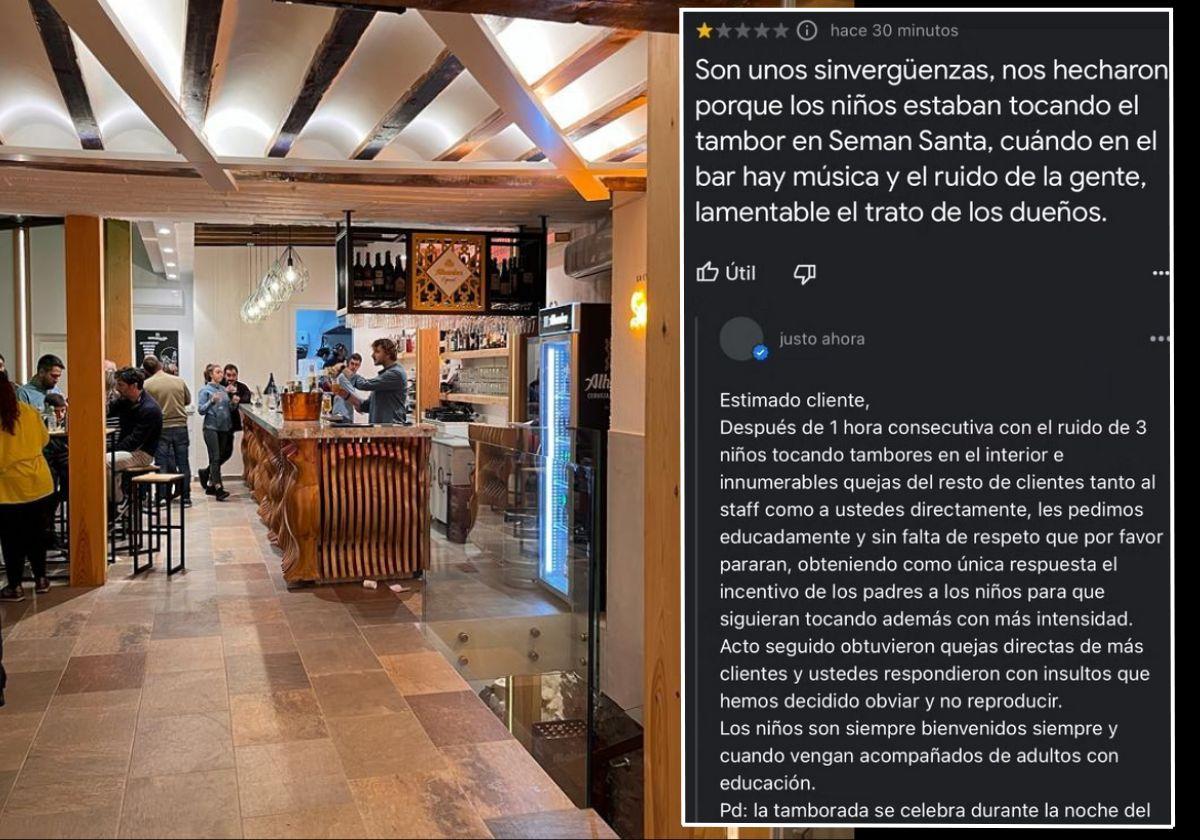 Mensaje de los propietarios del gastropub a sus clientes.