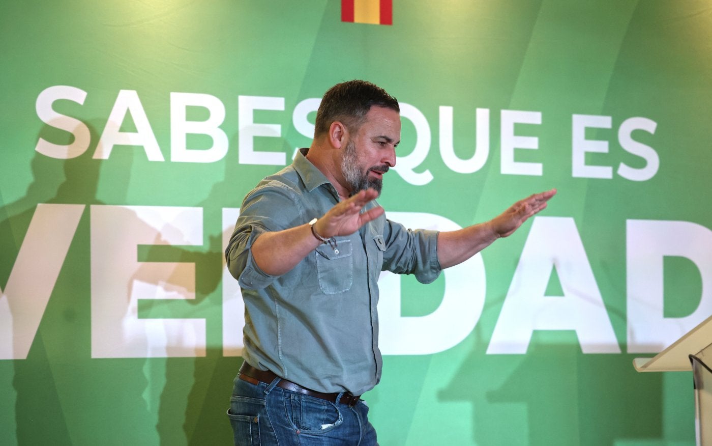 Abascal durante el acto que protagonizó en Irun.