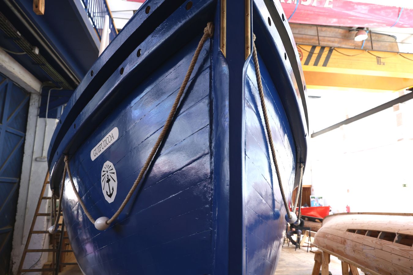 Así ha quedado restaurada la embarcación de salvamento marítimo de 1925