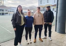 Los cuatro alumnos de Salesianos Urnieta que acuden a realizar sus prácticas en el extranjero.