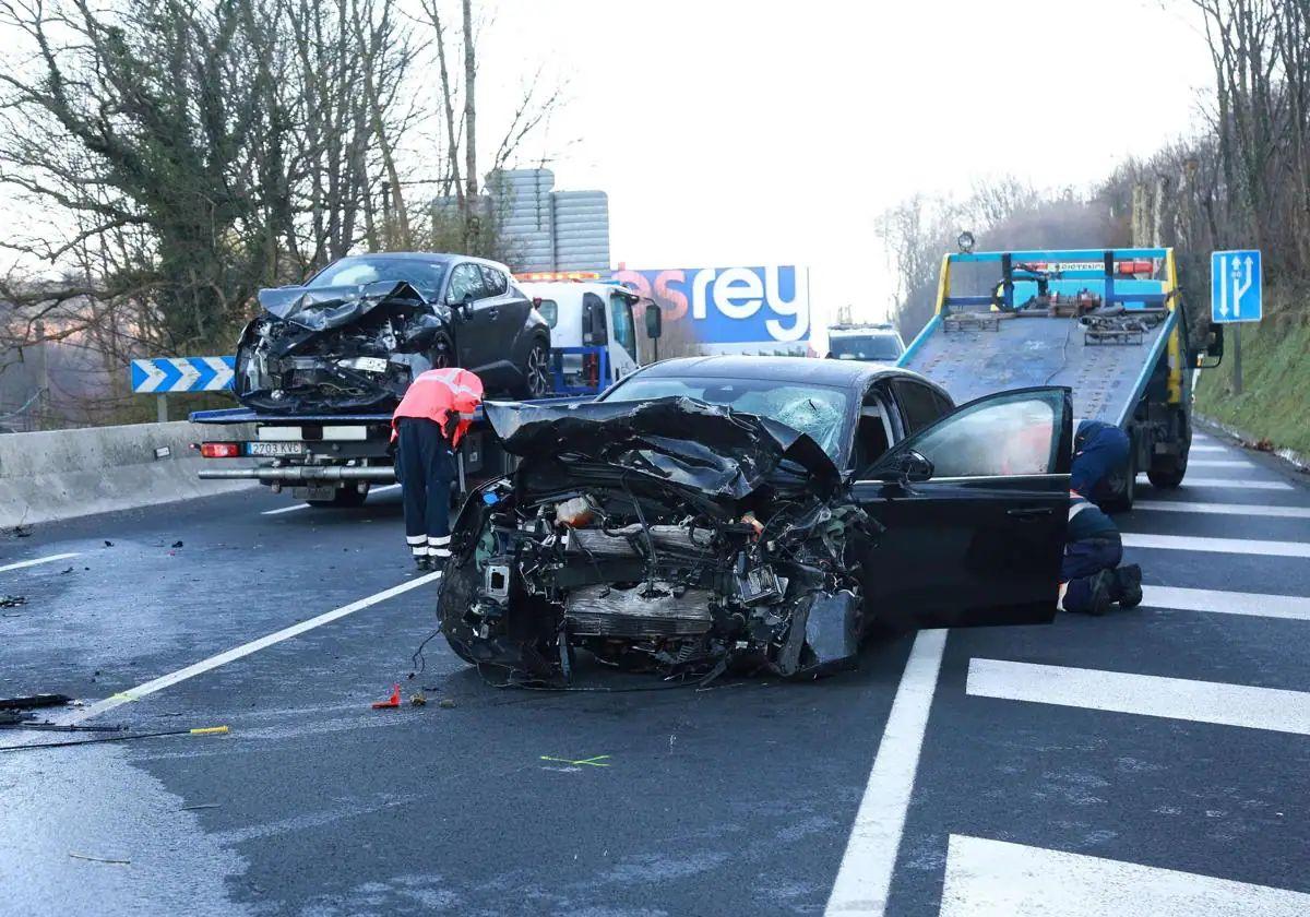 Imagen tras el accidente producido el pasado 25 de enero en Gaintxurizketa.