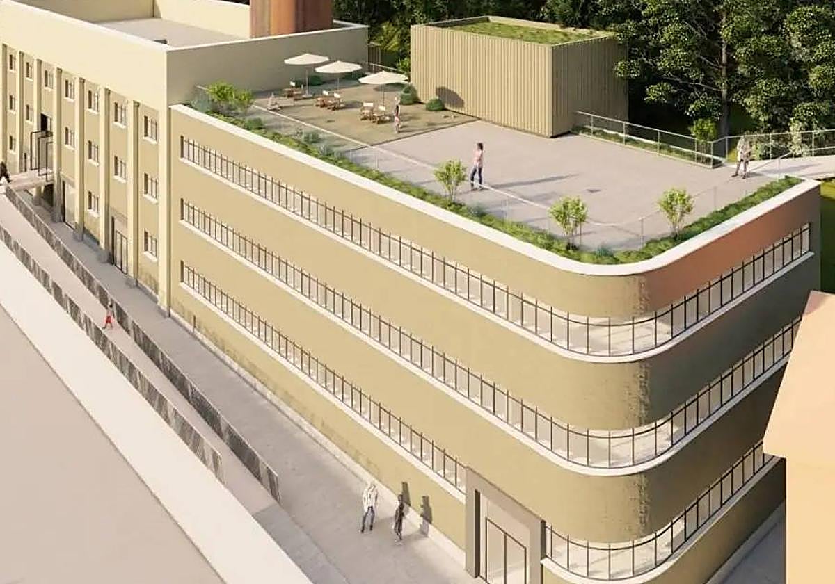 Imagen virtual del pabellón de Luzuriaga incluida en el proyecto de rehabilitación.