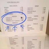 La lista de precios de la que presume el bar de un pueblo de Soria: un euro el café, 1,30 la cerveza, 4 el cubata…