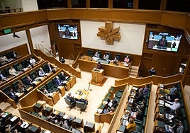 Una de las últimas sesiones de control de esta legislatura en el Parlamento Vasco.