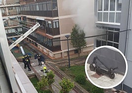 Susto en Errenteria por un incendio al arder dos patinetes eléctricos en un piso