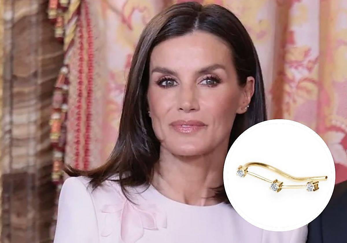 La Reina Letizia con los pendientes de diseñados por Bárbara Goenaga
