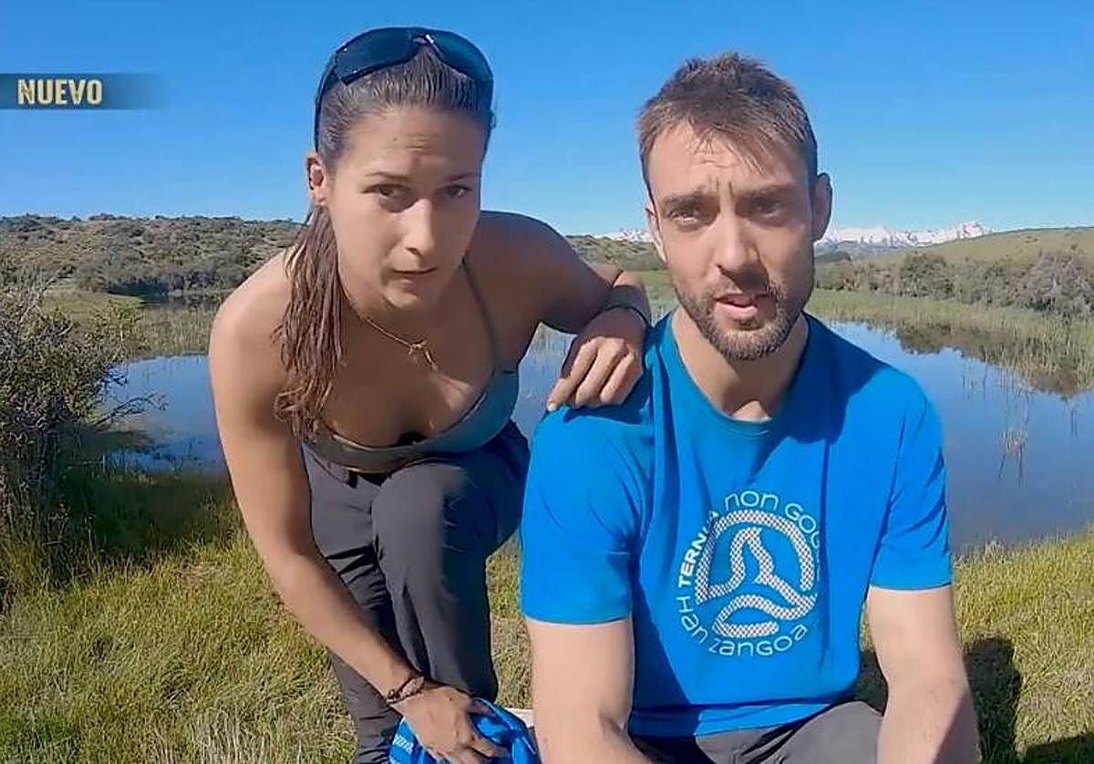 Andrea Azkune y Jokin, en el campamento rico de El Conquis.