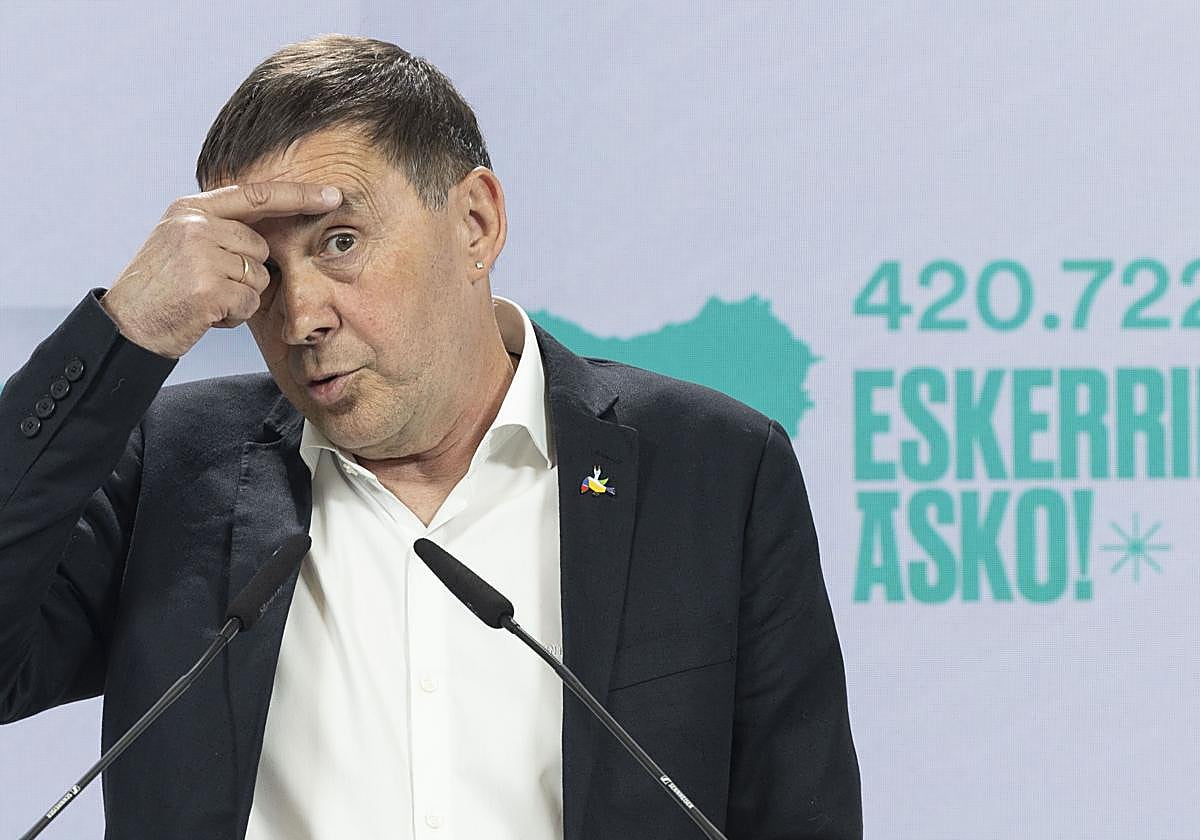 Arnaldo Otegi, en una comparecencia reciente.