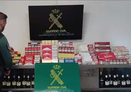 Una imagen de los productos incautados en Zumarraga.