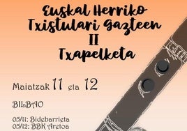 Euskal Herriko Txistulari Gazteen II. Txapelketak 39 bakarlari bilduko ditu asteburuan honetan