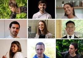 Nueve de los talentos vascos de gastronomía reconocidos en la lista.