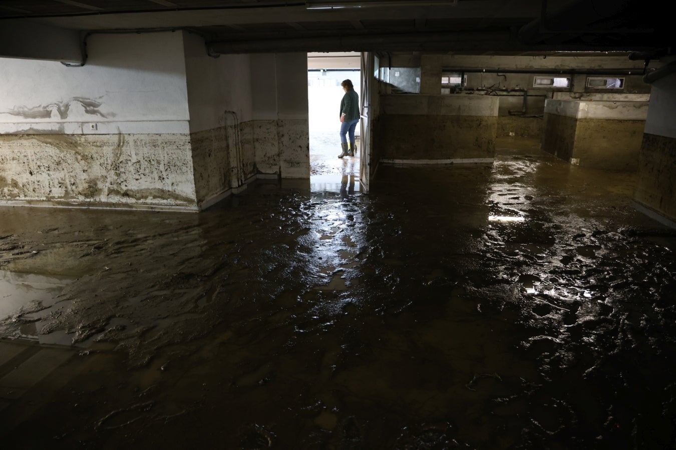 Barro y más barro en Lazkao