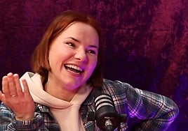 Aitziber Garmendia, durante su entrevista en el podcast 'Benetan Zabiz'.