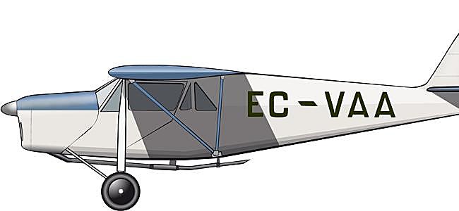 Avioneta Puss Moth de Juan Antonio Ansaldo en la que el general Sanjurjo perdió la vida.