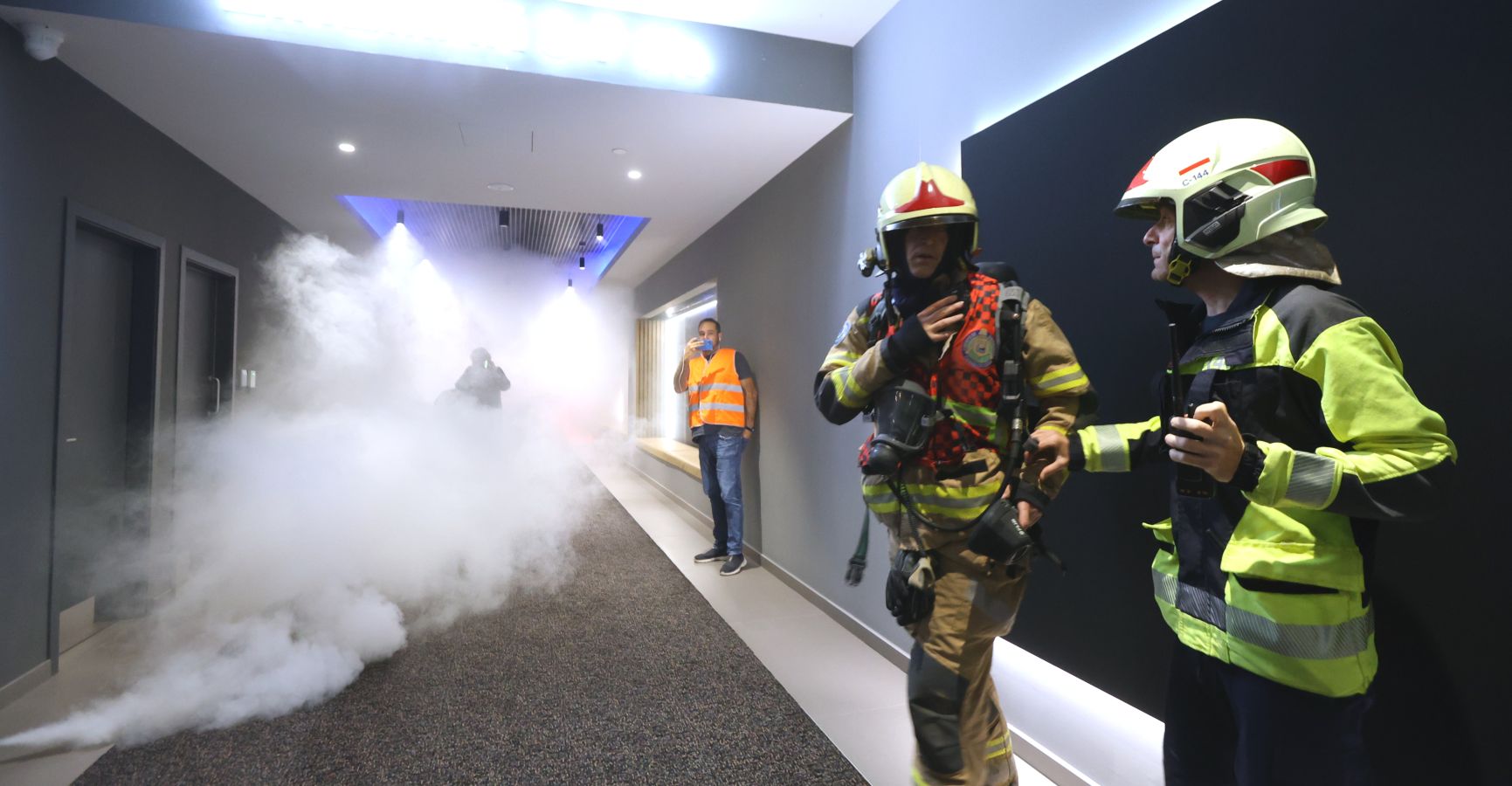 Los cines de Garbera, escenario de un simulacro