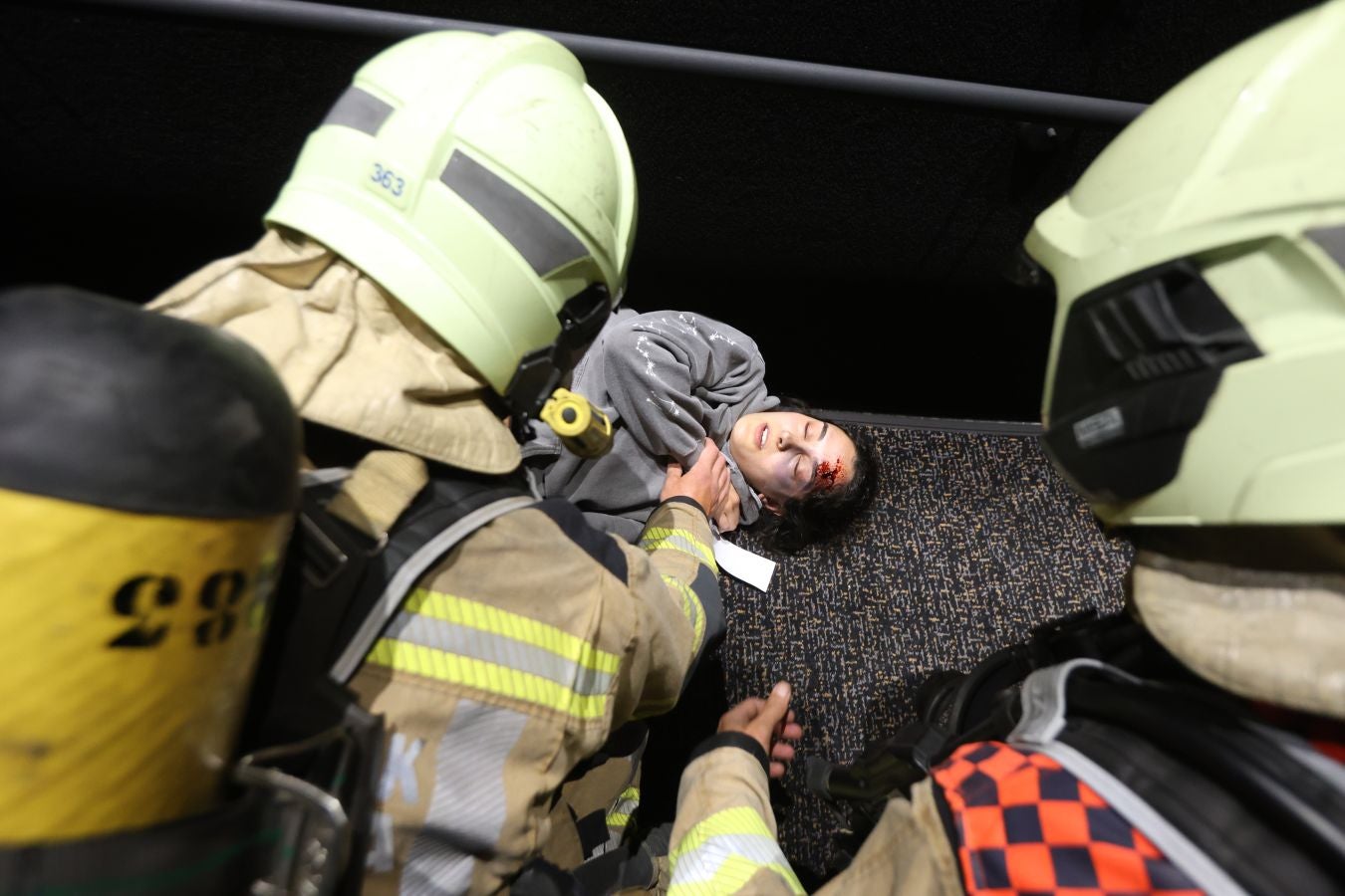 Los cines de Garbera, escenario de un simulacro