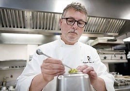 Andoni Luis Aduriz, en su restaurante Mugaritz de Errenteria