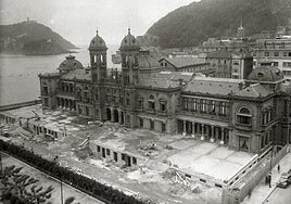 Obras en la terraza de la Casa Consistorial.