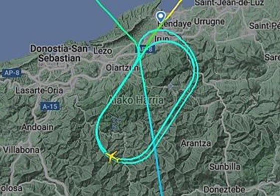 Desviados los dos primeros vuelos que debían haber aterrizado en el aeropuerto de Hondarribia