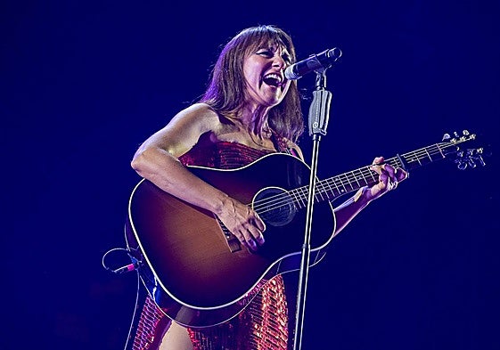 La cantante Eva Amaral en un momento de su actuación en el pasado Festival Sonorama 2023.