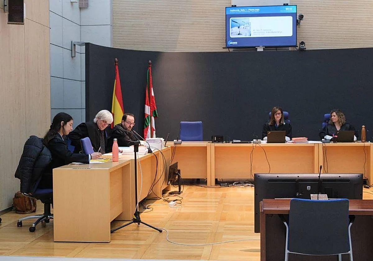 Un instante de la vista oral que tiene lugar en la Audiencia Provincial de Gipuzkoa.