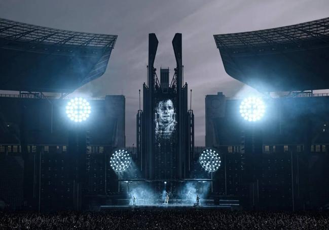 Imagen del concierto en el Olympiastadion de Berlín.