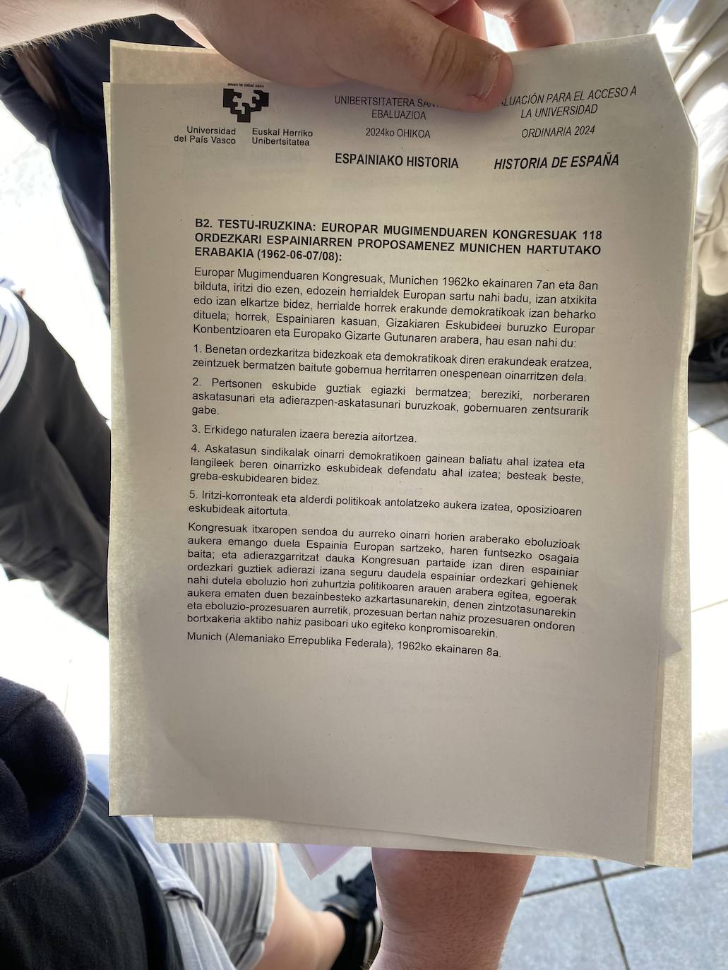 Imagen - Examen de Historia de España.