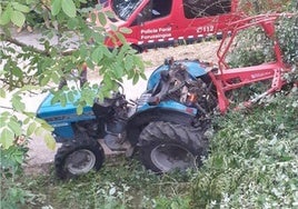 Tractor del fallecido.
