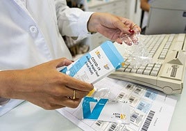 Un test Covid en una farmacia de Gipuzkoa.