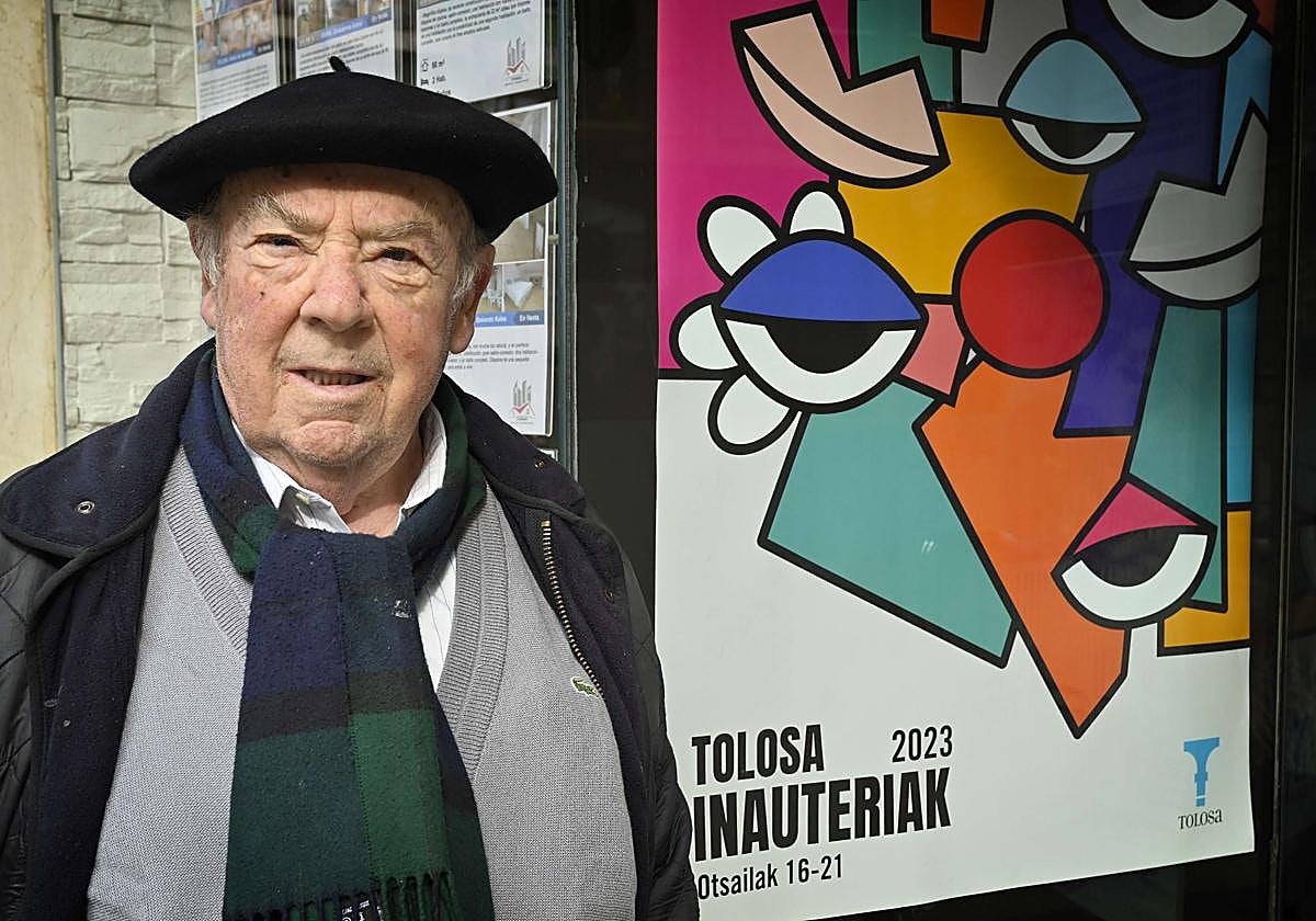 Antxon Elósegui fue reconocido como 'Kuttuna' del Carnaval de Tolosa en 2023.