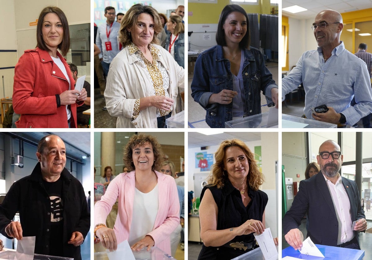 Los principales candidatos ejerciendo su derecho al voto.