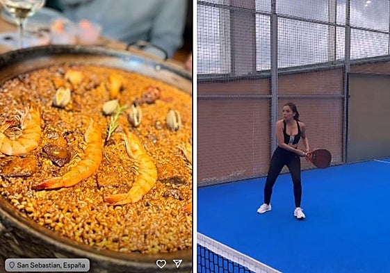 Paella que ha degustado Eva Longoria y practicando pádel en el Club de Tenis de San Sebastián.