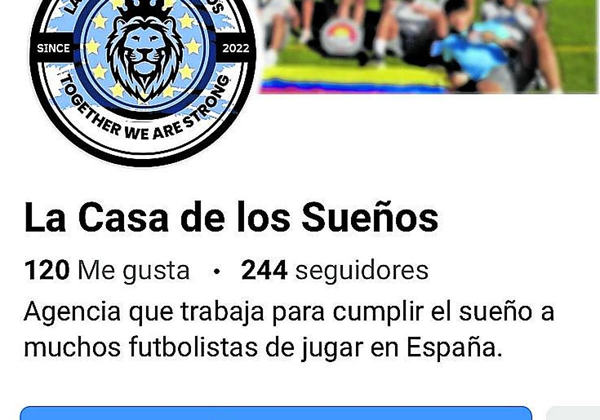 Perfil. Esta era la página de 'La casa de los sueños' en las redes sociales, donde se subía contenido falso que atraía a los jóvenes.