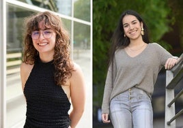 Izaro Recondo e Irati Cid, estudiantes con el segundo y tercer mejor resultado de la EAU en Gipuzkoa.
