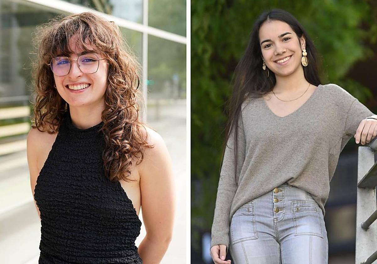 Izaro Recondo e Irati Cid, estudiantes con el segundo y tercer mejor resultado de la EAU en Gipuzkoa.