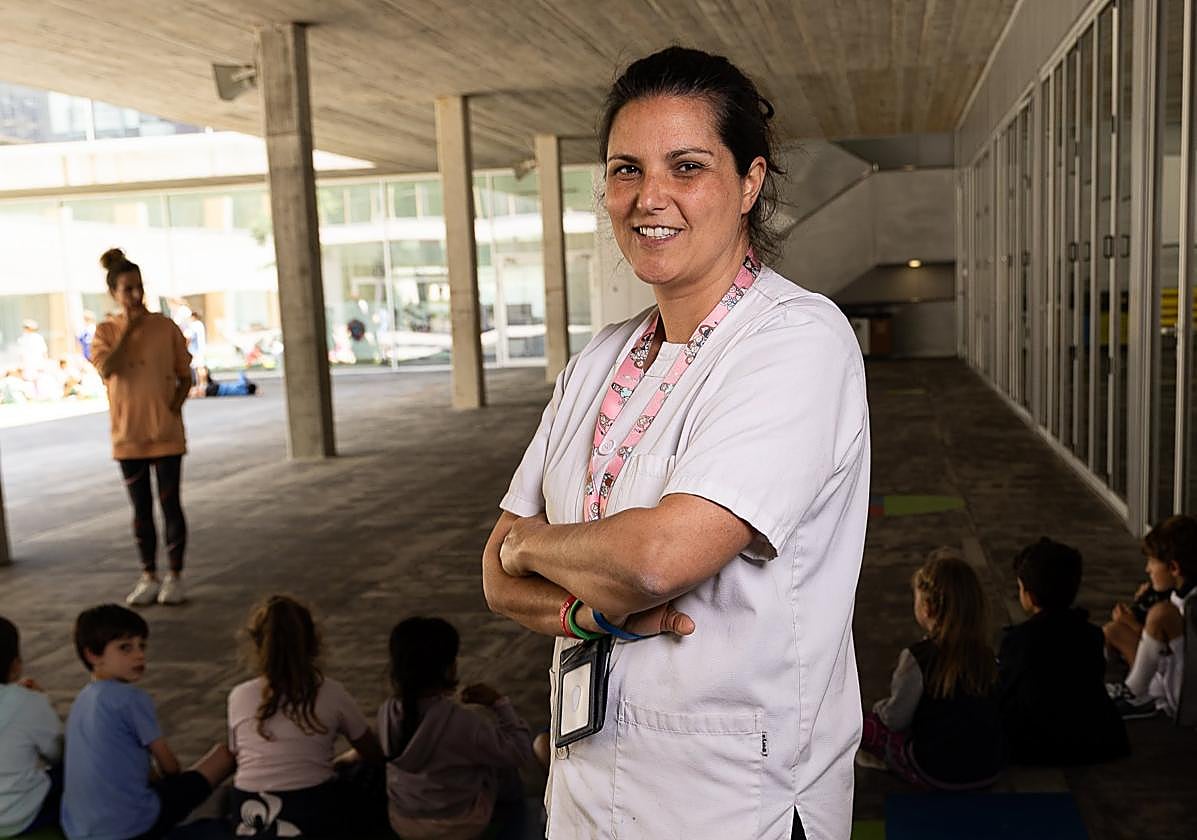Naiara Cayetano, enfermera en Aldapeta Maria Ikastetxea.