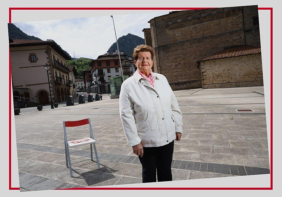 Pili Barandiaran, en la localidad de Ataun.