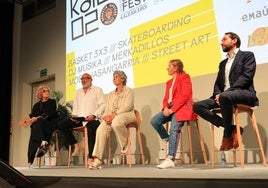 Vicente Mozo, organizador de Kalean Urban Festival, durante la presentación del evento en Tabakalera.