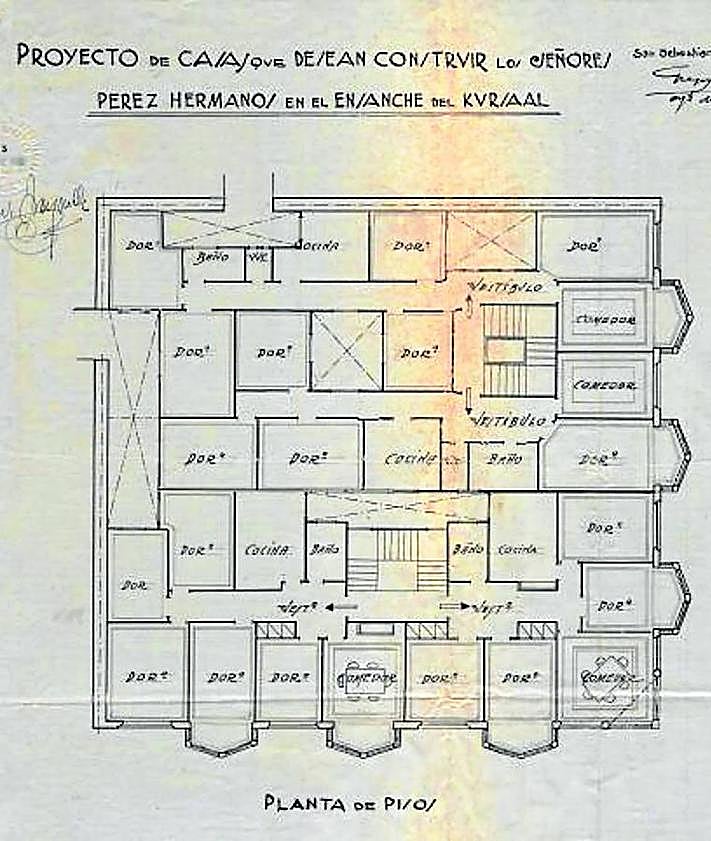 Imagen secundaria 2 - Planta del inmueble proyectado por Gregorio Azpiazu.