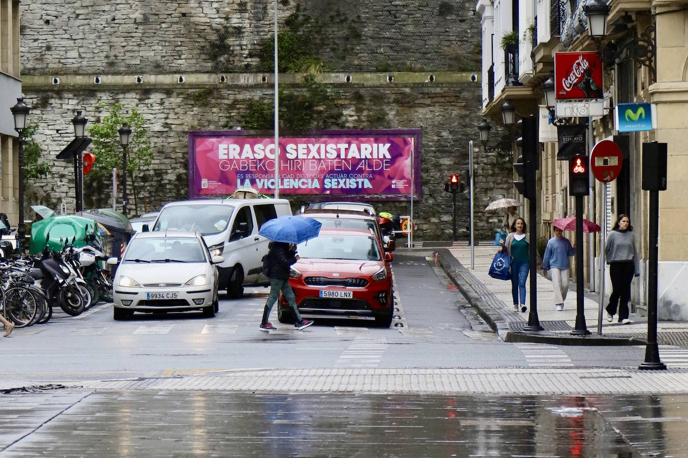 Jornada lluviosa en San Sebastián
