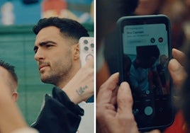 Mikel Merino no escatimó tiempo en atender a todos los presentes ayer en el entrenamiento de la selección española en Alemania.