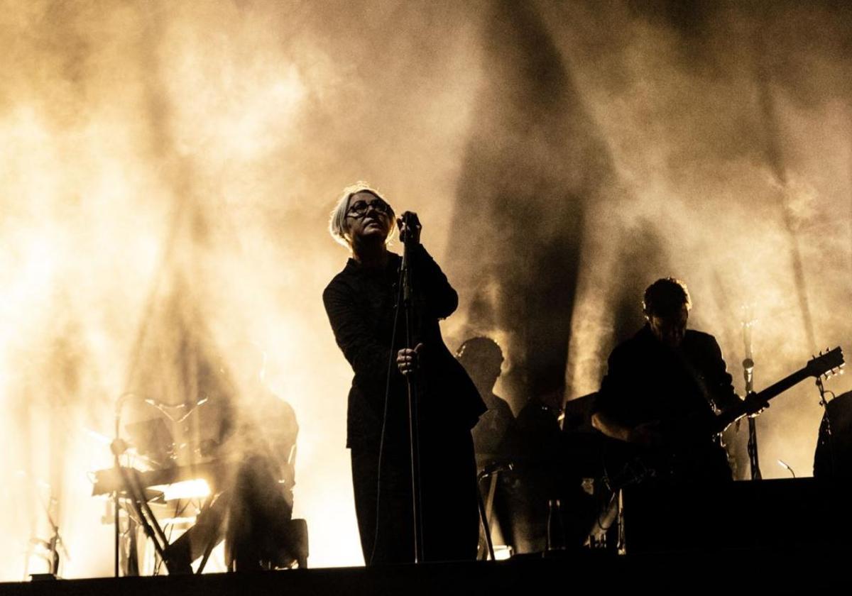 Los británicos Massive Attack, durante un concierto el mes pasado en Dinamarca.