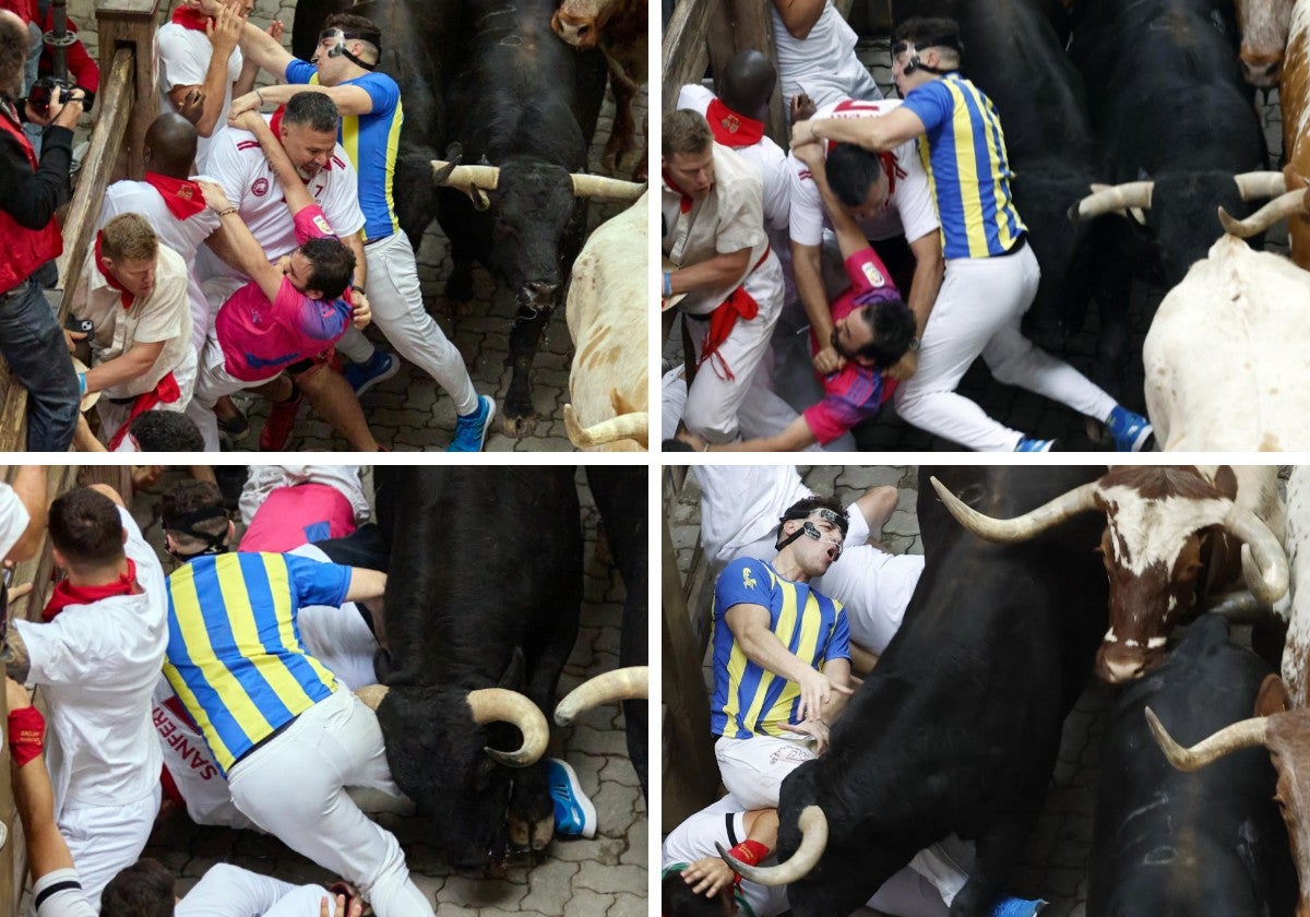 Secuencia de la cogida de este lunes.