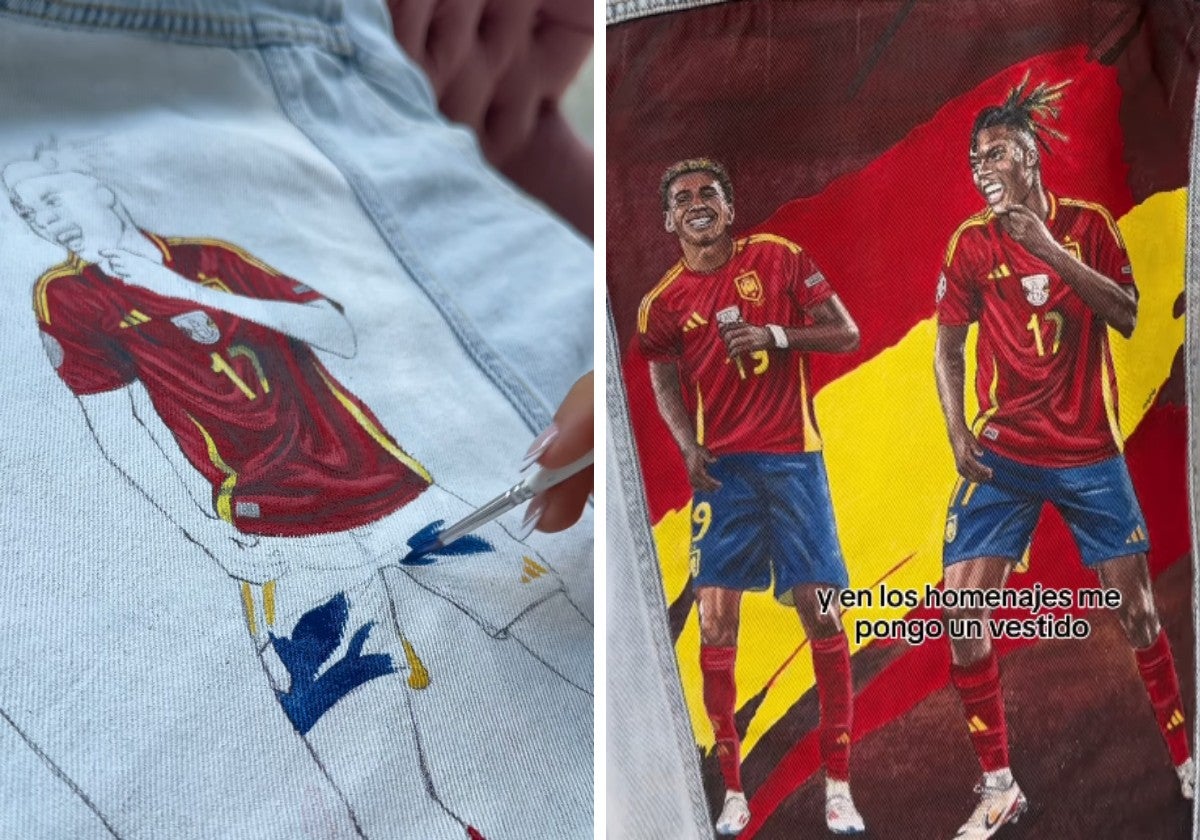 La joven eibarresa que ha creado una chaqueta inspirada en Nico y Yamal