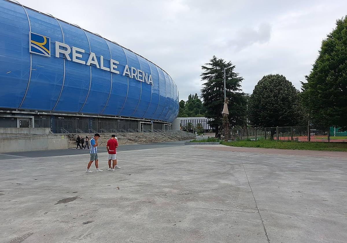 Zona en la que se ubicará la pantalla en Anoeta donde se podrá seguir la final del domingo entre España e Inglaterra.