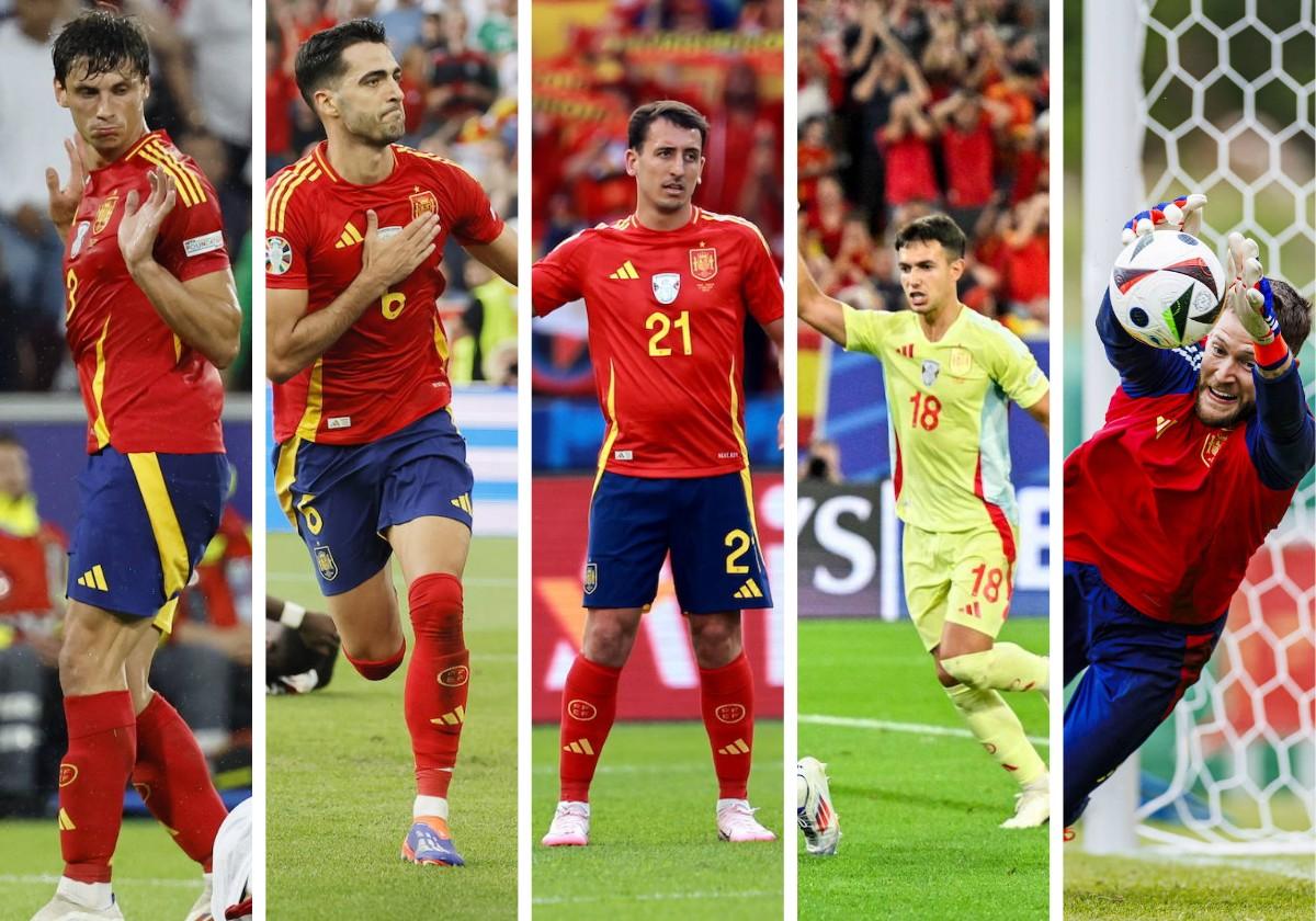 Los cinco realistas que han participado con la Roja en la Eurocopa.