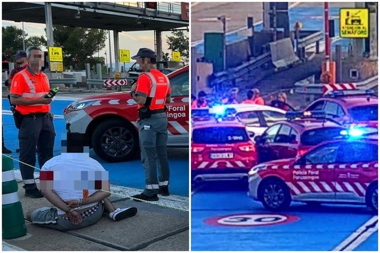 Detenido por la Policía Foral tras escapar de un control policial en San Fermín y escapar durante 52 kilómetros por la AP-68.