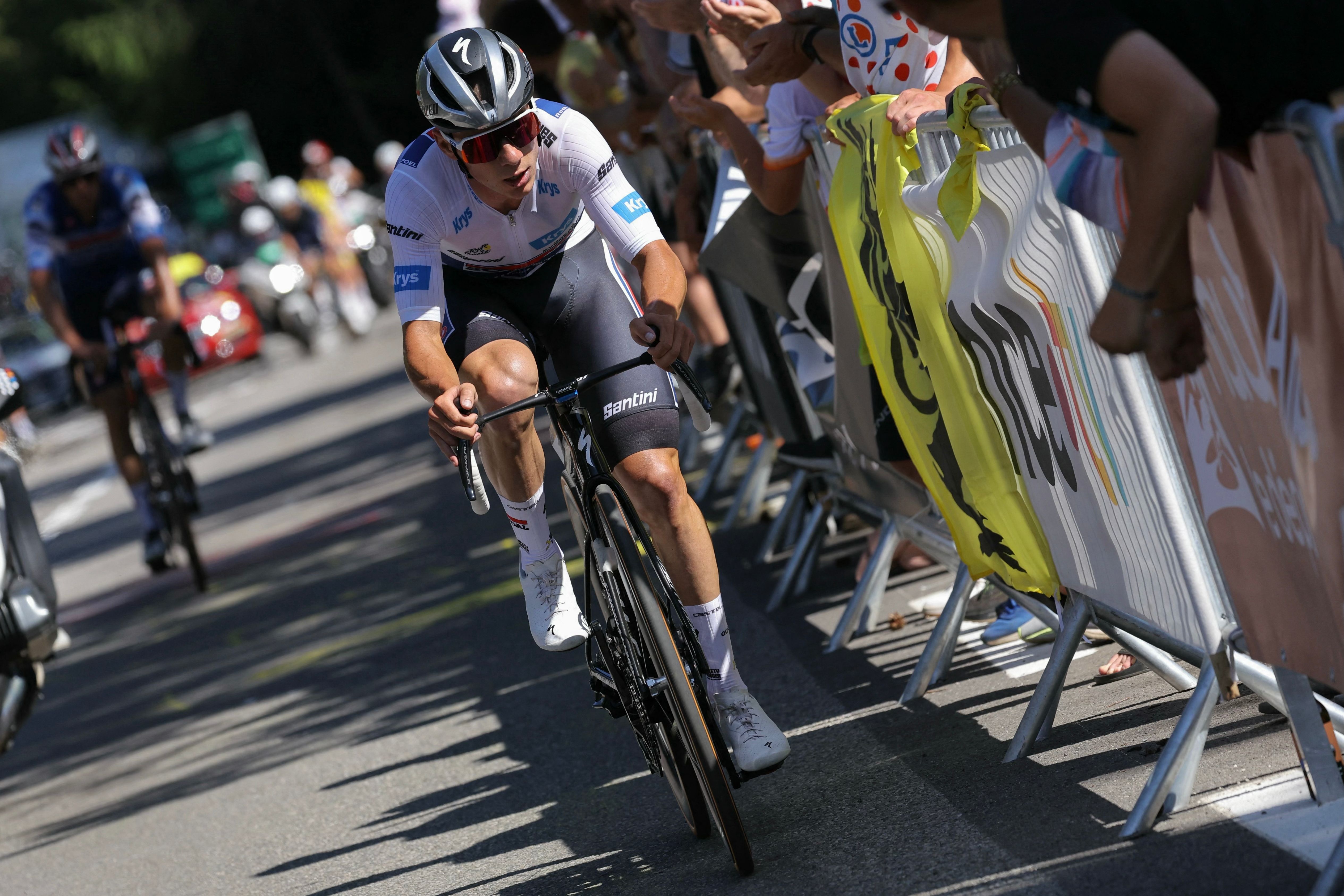 Remco Evenepoel, en la etapa de este miercoles.