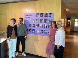 María José Telleria, Xabier Fernandez, Eider Conde-Egia eta Aizpea Goenaga Ekainberrin inauguraketan.