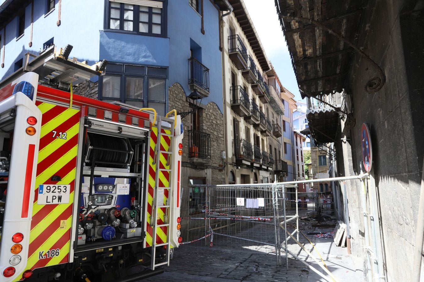 Un día después del incendio de Mutriku